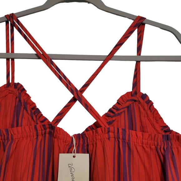 Universal Thread Red Purple Criss Cross Straps Pockets Size Small - Picture 4 of 5